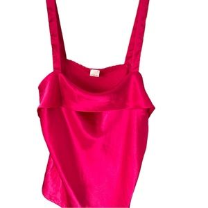 Vintage Delicates Women's Camisole Sz Large Magenta Silky Soft Cami Tank Top…